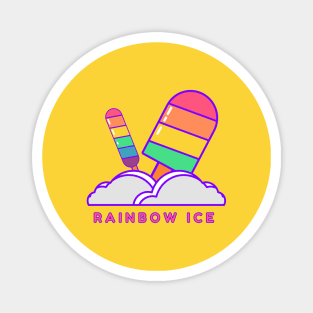 two rainbow ice creams kids gift Magnet